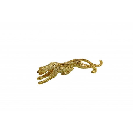Drapieżna złota figura geparda 30x8x8 cm 3068